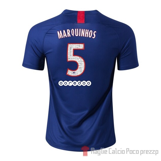 Maglia Paris Saint-Germain Giocatore Marquinhos Home 2019/2020 - Clicca l'immagine per chiudere